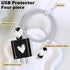 DIY Cable Protector Set Compatible for iPhone Charger, Electroplating Love Heart Design,Data Line USB Case Wire Cable Saver Phone Charger Protecti...