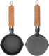 Fdit Frying Pan, 10CM Casting Iron Pan with Wood Handle Egg Frying Pan Skillet Mini Flat Bottomed Pancake Pan Cookware Kitchen Utensils...