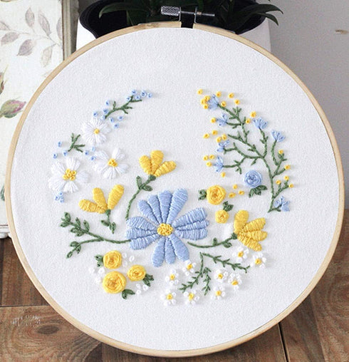 Embroidery Kit Squirrel Floral Design Flower Garden Awesocrafts Full Range of Embroidery Starter Kits for Beginners Adults Kids DIY Handmade Easy ...