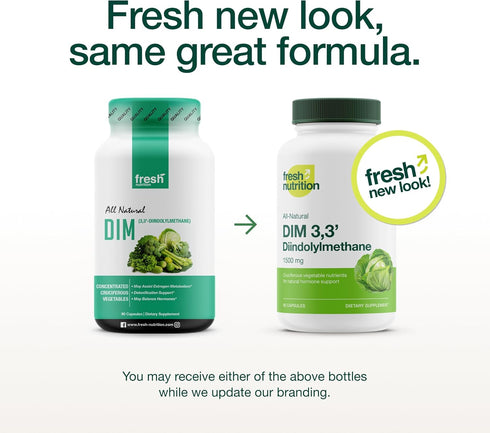DIM Supplement 500mg - Diindolylmethane for Estrogen Metabolism, Hormonal Health, Acne & Antioxidant Support – Vegan, Non GMO, Gluten-free - 90 Ca...