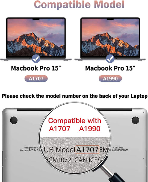 F FORITO 2-Pack Anti Blue Light Matte Laptop Screen Protector Compatible with 2016-2019 MacBook Pro 15 Model A1707 A1990, Eye Protection Anti Glar...