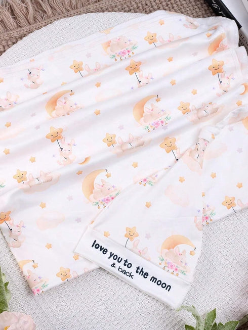 Baby Swaddle Blanket and Headband Set, Newborn Receiving Blanket Swaddle Wrap for Girls and Boys, Swaddling Blankets Neutral for Newborn? Soft and...