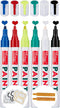 Paint Pen Acrylic Marker,6 Pack 2.0mm Paint Marker for Ceramic, Glass and Stone Painting,Permanent Oil Based Paint Markers with 2 Extra Chisel Tip...