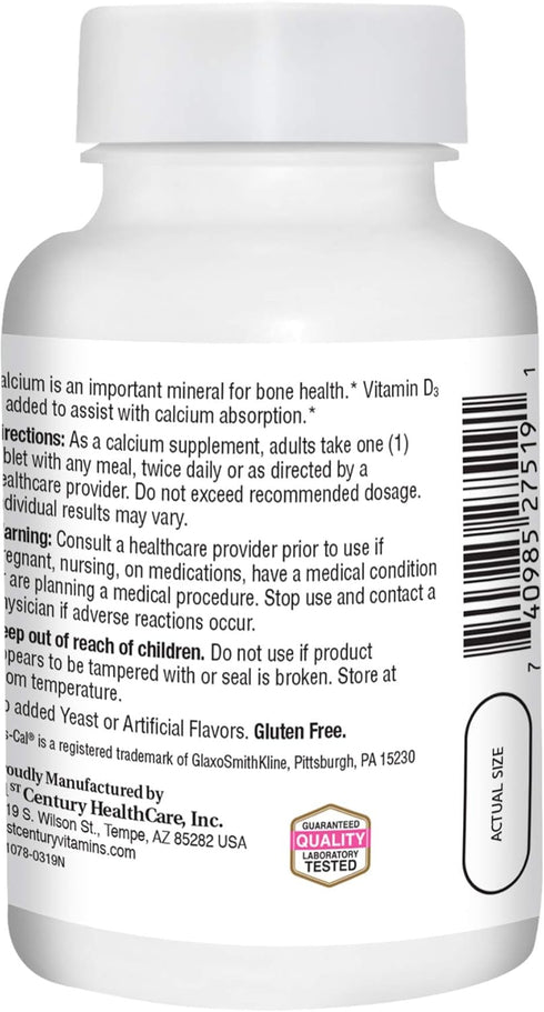 21st Century Calcium Plus Extra D Caplets, 500 mg, 90 Count, Pack of 1...