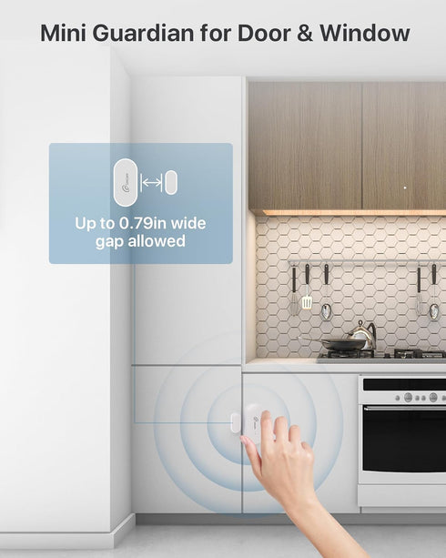 Door and Window Sensor Wireless, Mini Zigbee Door Sensor Alarm for Smart Home Security, Magnetic Door Alarm Sensor to Open/Closed State, Audible A...
