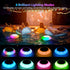 LemonBest Bluetooth Speakers with Colorful Lights - Portable Pool Speaker IPX7 Waterproof Floating with 8 Modes - Built-in Mic HD Stereo Sound Han...
