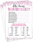 15 Who Knows The Birthday Girl Best Game Cards- for Child or Teen- Fun and Easy Game for Party or Sleepover- Girl Birthday Supplies, Activity, Dec...