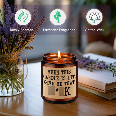 GSPY Scented Candle - Cute Gifts for Boyfriend - Bachelorette Gifts for Bride - Funny Christmas, Anniversary, Birthday, 5 Senses Presents for Him,...