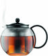 Bodum 34oz Assam Glass Tea Press with Stainless Steel Filter, Black Plastic Lid...