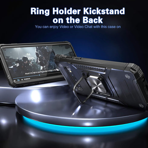 for Galaxy S10 Plus Case,Hybrid Drop Test Cover with Car Mount Kickstand Slim Fit Shockproof Protective Phone Case for Galaxy S10 Plus,Black...