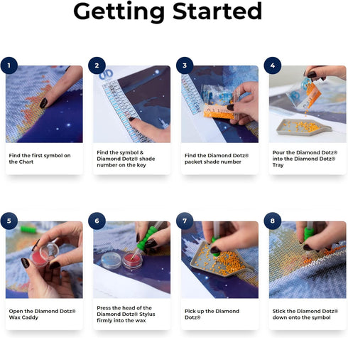 DIAMOND DOTZ Starry Night (Van Gogh) Diamond Painting Kits for Adults - Diamond Art Kits a Relaxing Creative Craft Kit with Dotz Gems 16x20...