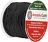 Mandala Crafts 1mm 109 Yards Black Cotton Waxed Cord for Jewelry Making Bracelet Cord Waxed String - Beading String Thread Jewelry Cords for Neckl...