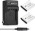 Powerextra 2 x NP-45A NP-45B NP-45S Battery and Charger Compatible with Fujifilm INSTAX Mini 90 Fujifilm FinePix XP140 XP130 XP120 XP90 XP80 XP70 ...