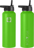 IRON °FLASK Sports Water Bottle - Wide Mouth with 3 Straw Lids - Stainless Steel Gym & Outdoor Bottles for Men, Women & Kids - Double Walled, Insu...