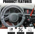 100PCS Disposable Car Steering Wheel Cover, Plastic Transparent Steering Wheel Protector with Elastic Trim, Universal Flexible Wheel Cover for Mos...