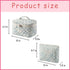 2 Pcs Large Quilted Makeup Bag, Cotton Quilted Toiletry Bag for Women,Floral Coquette Makeup Bag,Cute Kawaii Travel Cosmetic Bags(03Lightblue Flow...