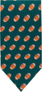 Jacob Alexander Men's American Football Game Balls Pattern Pre-Tied Zipper Neck Tie - Green...