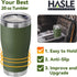 HASLE OUTFITTERS 20 oz Tumbler Bulk, Stainless Steel Tumblers with Lid, Vacuum Insulated Tumbler, Double Wall Powder Coated Cup, coffee mugs, Army...