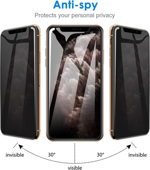 JETech Privacy Screen Protector for iPhone 11 Pro, iPhone Xs and iPhone X 5.8-Inch, Anti Spy Tempered Glass Film, 2-Pack...
