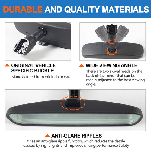 Interior Rear View Rearview Mirror Car Front Mirror Indoor Reflector Anti-glare Fit For Nissan Rogue Altima NV1500 NV2500 NV3500 Frontier Cefiro T...