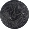 Bezelry 10 Pieces Spitfire Celtic Dragon Metal Shank Buttons. 25mm (1 inch) (Matte Black)...