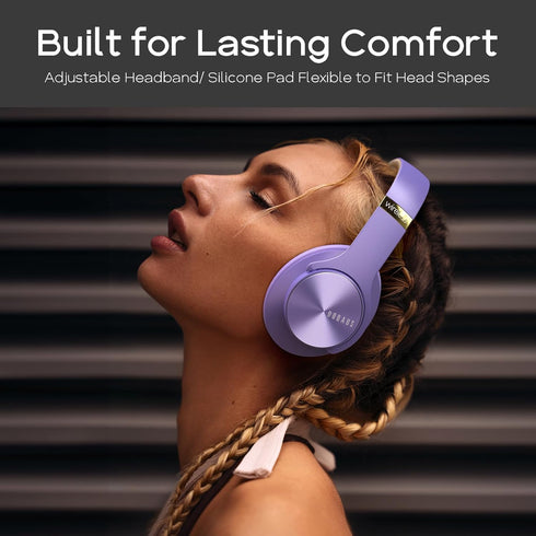 DOQAUS Bluetooth Headphones Over Ear, 90 Hours Playtime Wireless Headphones with 3 EQ Modes, Noise Isolating HiFi Stereo Headphones with Deep Bass...