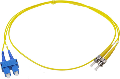 NTW NL-ST/SC-03SDR ST/SC Singlemode Duplex 9/125 Optical Fiber Nonconductive Riser Jumper Cable OS1...