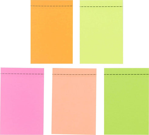 4A Sticky Full Adhesive Notes,3 1/3 x 2 Inches,20 Sheets/Color,Self-Stick Notes,5 Colors/Pack,100 Sheets Total,4A 302 Full Glue...