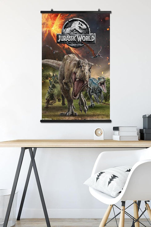 Trends International Jurassic World: Fallen Kingdom - Group Wall Poster, 34L x 22.4W, Premium Poster & Clip Bundle...
