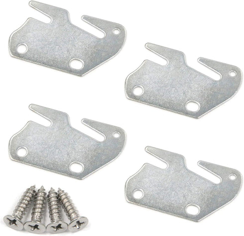 Bitray Wood Bed Plates Wood Bed Rail Hook Plates for Bed Frame Bracket Headboard Footboard Replacement - 4pcs...