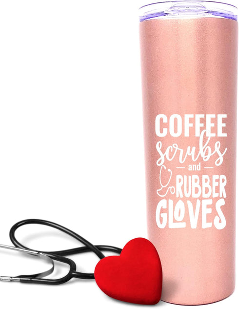 Brooke & Jess Designs Coffee Scrubs Nurse Gifts for Women - Nurse Tumbler, Cups, Mug, Water Bottle - Gift for Medical Assistant, LPN, RN, CNA, Nur...