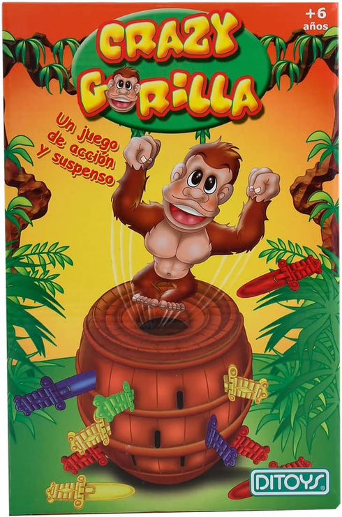 DITOYS Crazy Gorilla Board Game | Family Kids Games | Fun Games for Young Adults | Little Treasures Pop Up Gorilla Game for Children Educational B...