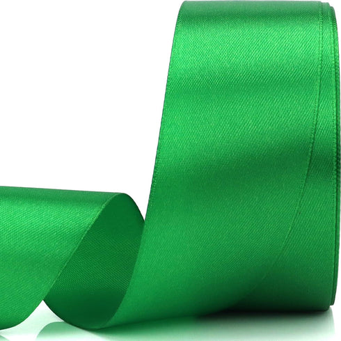 25 Yards 1-1/2 inches Wide Satin Ribbon Suitable for Wedding, Party and Gift Box Packaging Ribbon (Green, 1-1/2")...