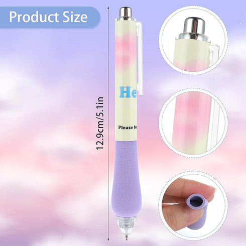 Cobee Cute Kawaii Gel Ink Pens, 6 Pack Retractable Quick Dry 0.5mm Point Black Ink Rollerball Writing Pen Rolling Ballpoint Pens for Student Smoot...