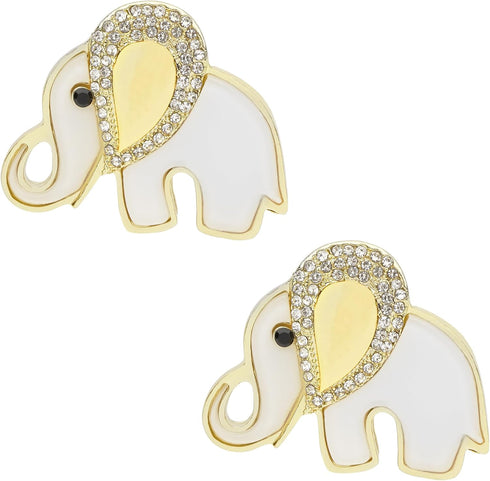 Elephant Brooches Crystal Rhinestone Elephant Pin Brooch for Women, Elephant Gifts for Elephant Lovers, Cute Animal Elephant Brooch Pins for Backp...