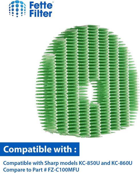 Fette Filter - Humidifier Filter Compatible with Sharp KC-850U and KC-860U