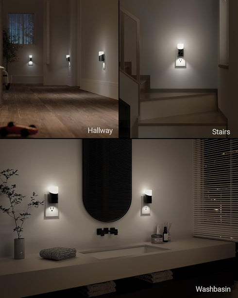 Lyridz Motion Sensor Night Light, LED Night Lights Plug into Wall, 1-150LM Dimmable Night Light Indoor for Hallway, Stairs, Bedroom, Garage, Bathr...