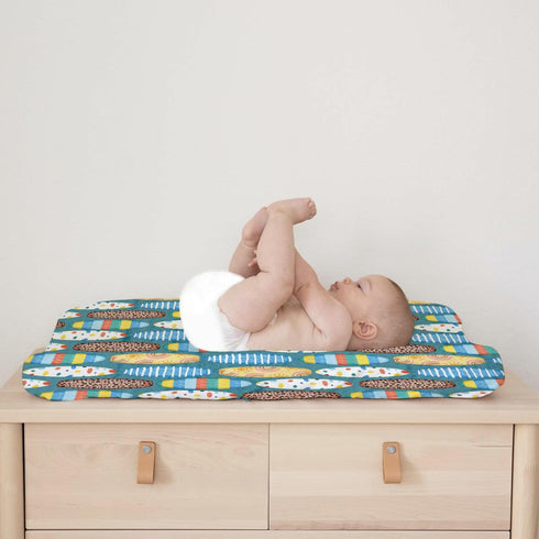 Boho Surfboard Baby Changing Pad Cover Sheets for Baby Boy Girl 32''x16'' Beach Surfing Unisex Fitted Diaper Changing Table Sheets Colorful Surfbo...