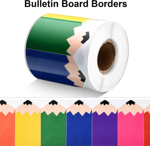 49 Feet Bulletin Board Borders School Themed Decorative Stickers Confetti Teaching Press Border for School Classroom Chalkboard Decoration...
