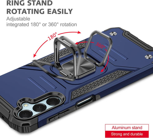 Galaxy A25 5G Case Military Grade Built-in Kickstand Case with Stand Holster Armor Heavy Duty Shockproof Cover Protective Case for Samsung Galaxy ...