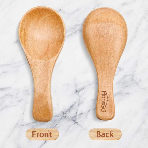 HANSGO 10PCS Small Wooden Spoons, 3 Inch Small Spoons for Spice Jars, Salt, Grains, Sugar, Coffee, Honey, Dessert, Tea, Mini Wooden Teaspoons for ...