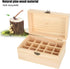 FILFEEL Essential Oil Wooden Box 15 Slot Essential Oil Storage Case Pine Wood Essential Oils Organizer Holder for Home, 18.2 x 11.5 x 9 cm...