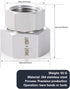 2 Pcs Stainless Steel Garden Hose Fittings Connectors Adapter,3/4" GHT Female to 1/2" NPT Female Heavy Duty Stainless Steel Repair Female to Femal...