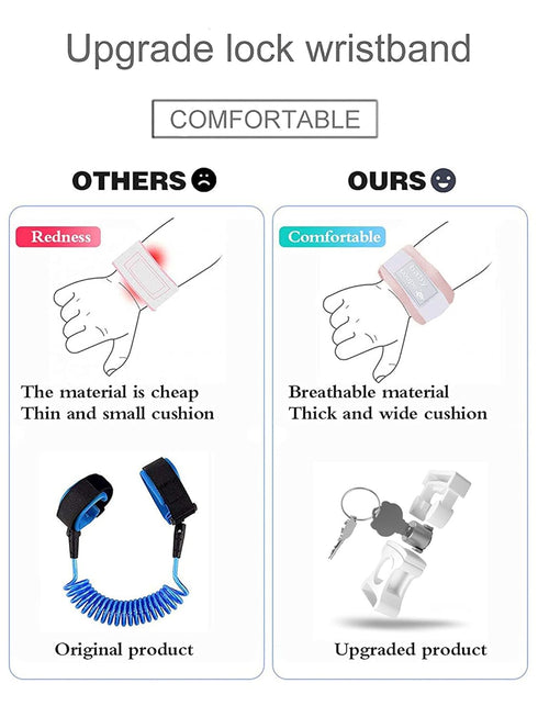 Toddler Harness Walking Leash- Child Anti Lost Wrist Link - Child Safety Harness - Upgrade with Reflective(6.5ft) - for Boys and Girls to Disneyla...