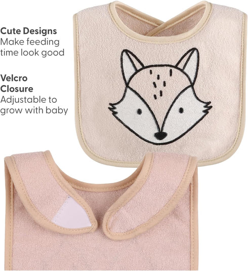 The Peanutshell Baby Boy or Girl Terry Bibs Set of 8-100% Cotton, Soft, Absorbent Baby Bibs for Boys and Girls, Unisex Toddler Set, Newborn & Infa...