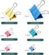Mini Binder Clips and Paper Clips, Metal Paper Clamps Colourful Binder Clips Assorted Sizes...