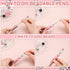 Colarr 24 Sets Plastic Beadable Pens DIY Pens Making Kit Assorted Bead Pens Wood Beads Crystal Spacer Beads Black Ink Ballpoint Pen for Women Stud...