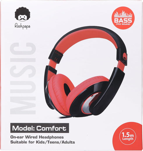 rockpapa Comfort Kids Headphones for School, Lightweight Childrens Boys Girls Teens Over-Ear Headphones Wired 3.5mm for CD DVD Player Tablet Phone...