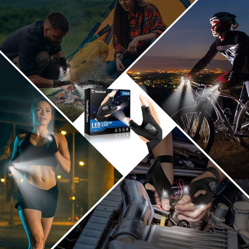 Hinshark Gifts for Men, LED Flashlight Gloves Rechargeable, Cool Tools Gadgets for Men, Birthday Gifts for Dad, Men, Him, Boyfriend, Husband, Uniq...