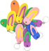 Colorful Flip Flop Keychains (48 Pack) 2.5" Luau Sandal Key Chains. Rubber. Great for Party Favor, Backpack Purse, Luggage, Prizes, Giveaways. (Pa...